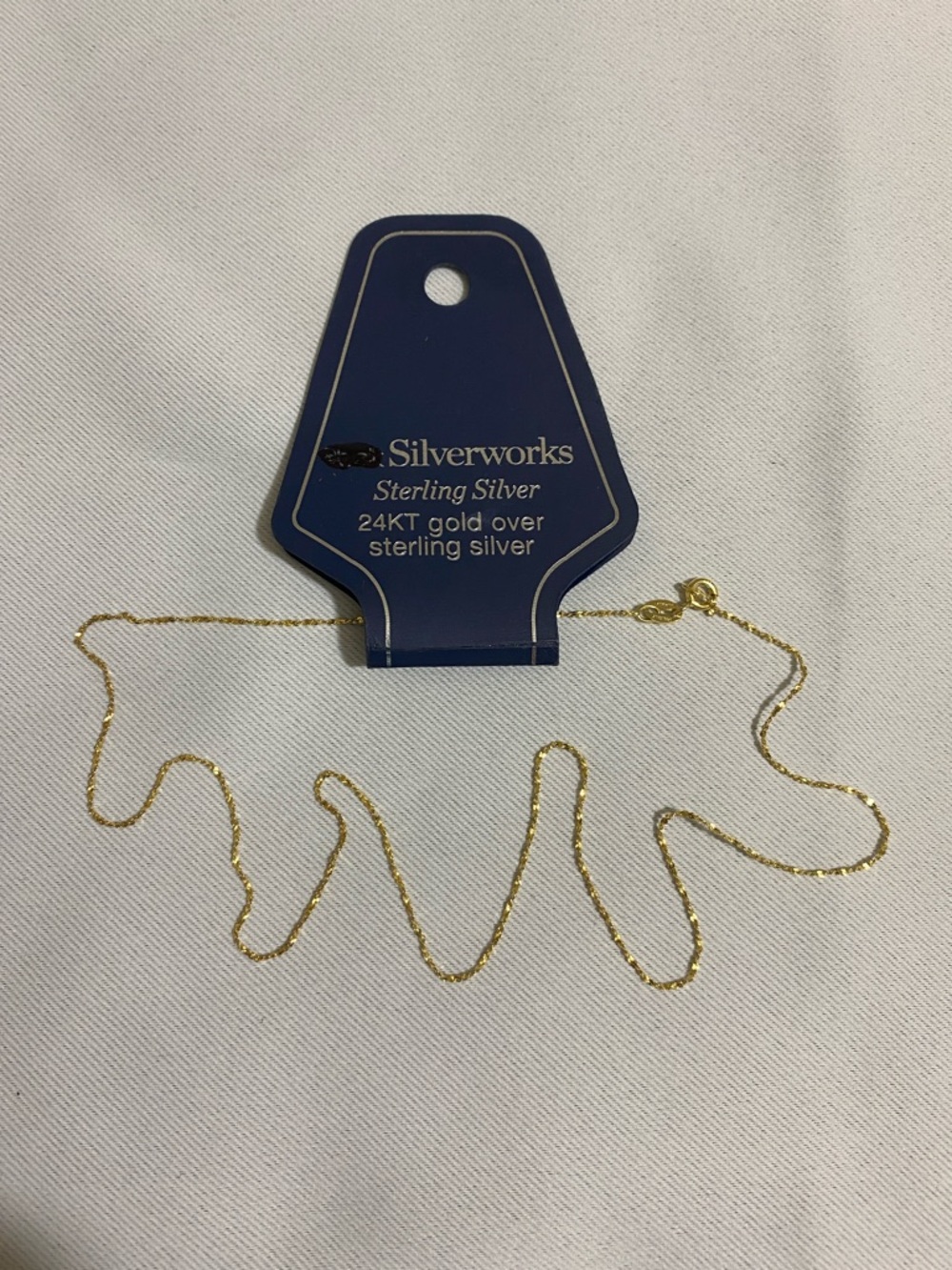 18" BELK Silverworks 24kt Gold Over Sterling Silver Sophisticated Chain Necklace